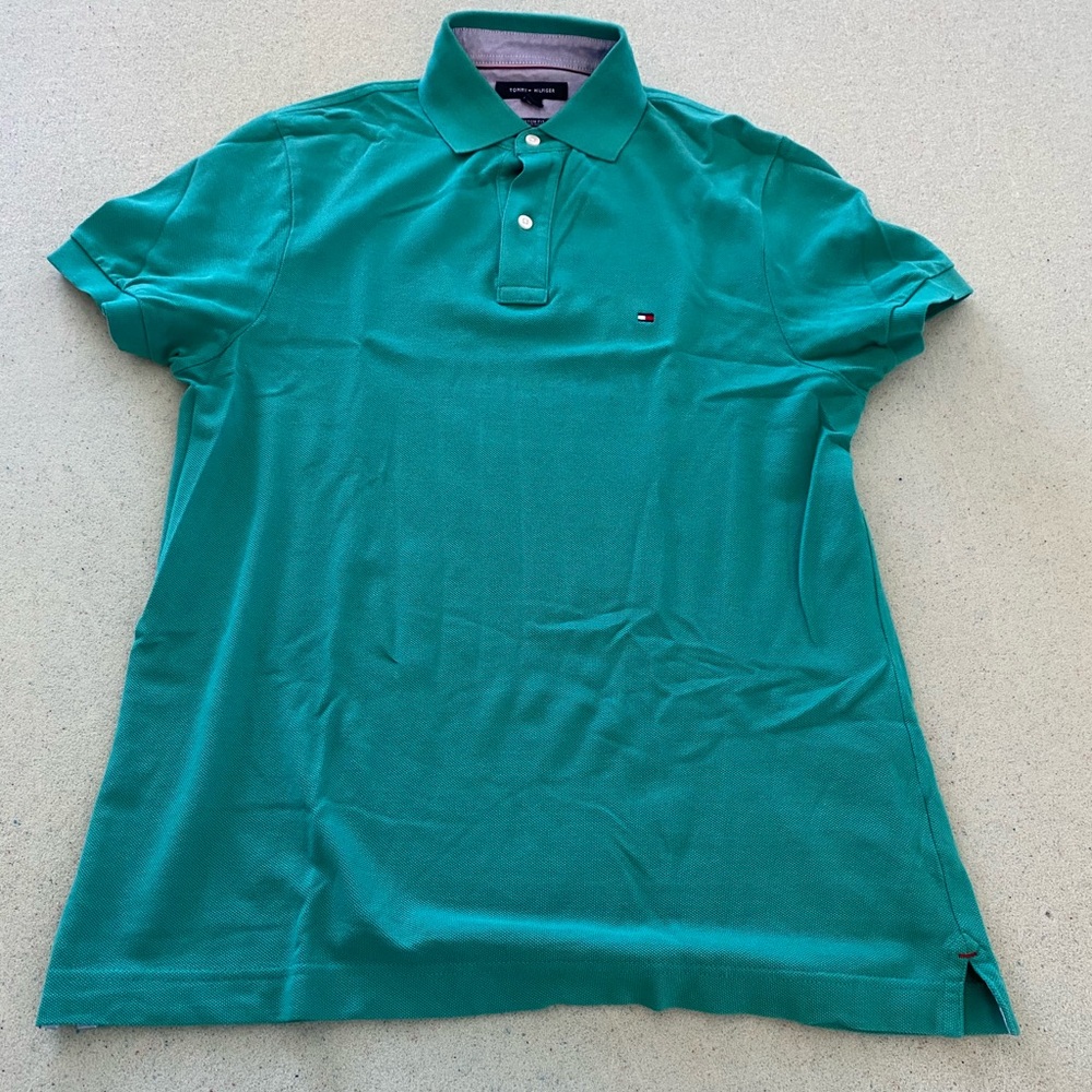 Tommy Hilfiger Custom Fit Medium Green Polo